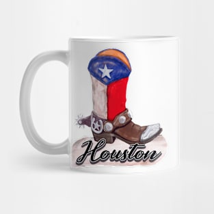 Houston Texas Cowboy Boot Mug